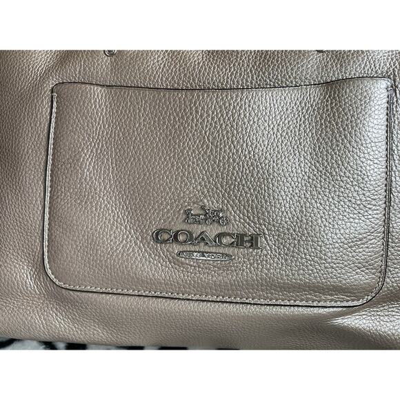 Coach Emma in Metallic Gold with Python - Picture 3 of 10